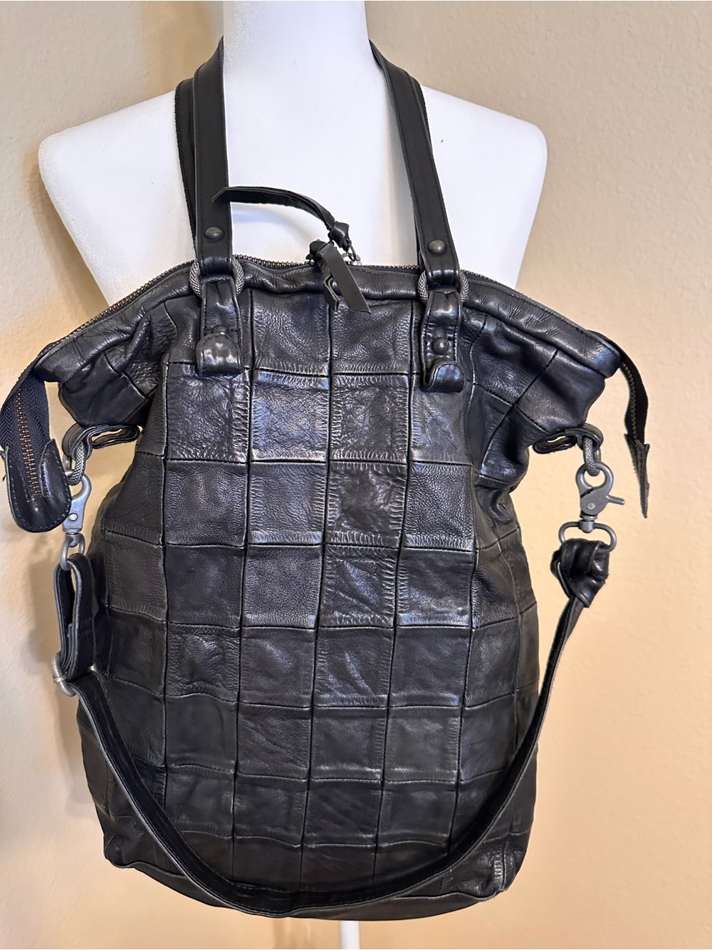 ✨ Free People Patchwork Progression Leather Crossbody Bag